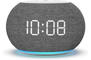 ‎REACHER REACHER Auto Dimmbare Radiowecker für das Schlafzimmer - 9-farbiges Nachtlicht, 0-100% Dimmer, 7 Alarm Tones, FM-Radio, Auto-Off-Timer, Digitaler Wecker für den Nachttisch