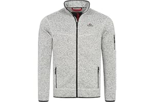 Höhenhorn Tacul Herren Jacke Strickjacke mit Fleece Innenseite Strickfleece Outdoor Sweatshirt Stehkragen Warm Norweger in Mehreren Farben, Gr. S – 3XL