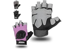 Netrox Sports® - Guantes de Gimnasio Fitness y Guantes de Ciclismo - Hombre y Mujer - para Gym, Deporte, Entrenamiento, Powerlifting, Levantamiento de Pesas - Antideslizante - Workout Gloves