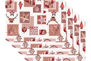 Venilia Santa Salvamanteles, Masło, Pojedynczy obrus do jadalni, Nadaje się do jedzenia, 4 kawałki, Czerwony, 45 x 30 cm, 59066, 30 x 45 cm, 4