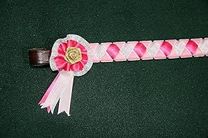 IV Horse Velvet and Sparkly Glitzy Bling Ribbon Browbands and Mini Rosettes