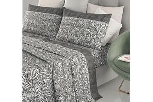 il dolce stile della tua casa set completo lenzuola matrimoniali in puro cotone in fantasia stampata a scelta made in Italy (safari)