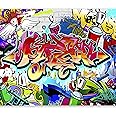 Papier Peint Murando Intissé 250x175 Cm Décoration Murale XXL Poster Tableaux Muraux Tapisserie Photo Trompe L'oeilTableaux Muraux Déco XXL Graffiti F A 0018 A C