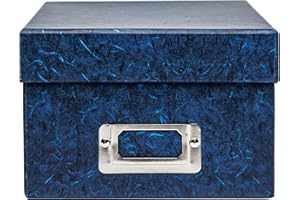 The Photo Album Company Limited | Caja almacenamiento fotos | Azul, 22,4x16,7x11,4 cm, capacidad 700 fotos 10x15 cm | Sin ácidos, separadores incluidos | Organización segura