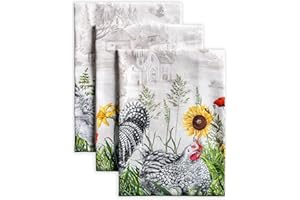 Maison d' Hermine Strofinacci 100% cotone, set di 3 strofinacci da cucina multiuso per bar, matrimoni, ristoranti, feste a buffet e campeggio, primavera/estate (50 cm x 70 cm)