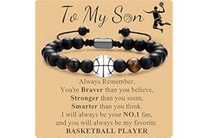 VEEDOFA Basketball Baseball Football Soccer Gifts for Teen Boys Son, Bracelet for Boys - Birthday Valentines Day Graduation Back to School Christmas Gifts