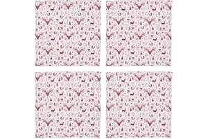 Cooksmart Set of 4 British Designed Christmas Napkins | Christmas Table Napkins For Parties, Events & Xmas Dinners | Cotton Xmas Napkins For All Festive Occasions - A Nordic Christmas