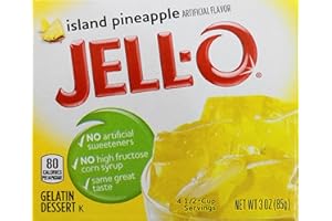 Jell-O Gelatin Dessert, Island Pineapple, 3-Ounce Box (Pack of 3)