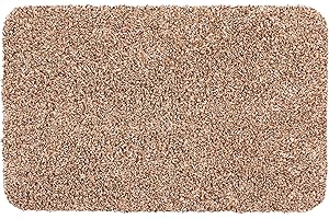 ASTRA Wycieraczka zatrzymująca brud, nadaje się do prania wewnątrz, 40 x 60 cm, beżowa, 100% bawełna, chłonna, antypoślizgowa, łatwa w utrzymaniu