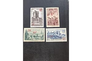 TIMBRE FRANCE 1941. Timbre de France de Collection Num 489 à 492 Neufs* et Authentique. Gomme Non intacte.