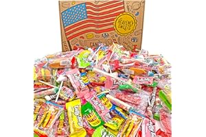 Heavenly Sweets | Amerikanische Süßigkeiten Geschenkbox | Über 120 Stück Party-Süßigkeiten aus den USA für Kinder und Erwachsene | Pinata Geburtstag Jubiläum Vatertag Präsentkorb | Gemischte Auswahl