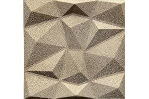 EURODECO Panneaux décoratifs 3D Panneaux muraux Panneaux de plafond Feuilles Panneaux Décors en polystyrène XPS Ponçage au sable = surface dure ! (6m², Diamant)