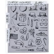 Stampers Anonymous Tim Holtz Tampons Motif Crazy Cats 17,8 X