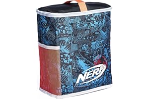 BUNKR BATTLE ZONES Nerf Bunkr BKN-3427 Ready Reload Bag - Licenced Nerf Storage Solution for Extra Darts and Accessories - Features Lightweight, Easy Access Side Pockets, Carry Handle and Zipper, 8+ Years