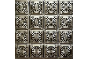 EURODECO 3D Paneles de pared revestimiento de paredes paneles de techo GLAMOUR SCHELLS BREEZ RETRO IMPRESIÓN OFFSET Poliestireno Material (4 m² = 16 piezas) (4m², Retro 81)