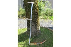 FREUND-VICTORIA Grande Herbe pliable Scythe, manche tubulaire en acier Lame de 138 cm & 60 cm