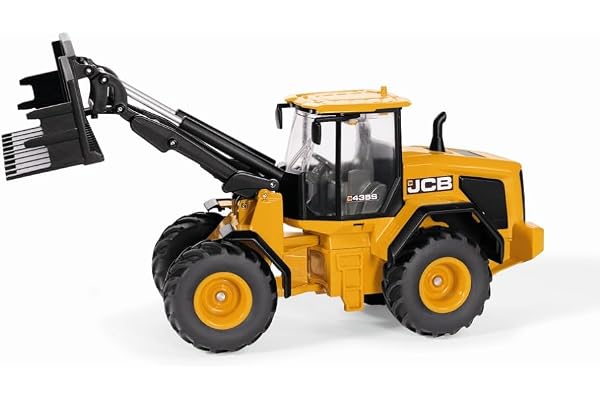 siku 3663, JCB 435S Agri-Chargeuse sur pneus, 1:32, Orange, Métal/Plastique, Chargeur Frontal Interchangeable