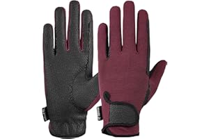 AF EQUESTRIAN AFE Ladies Horse Riding Gloves Track Fabric Gloves Synthetic Leather Equestrian Black Stretch Fabric Pink Purple Lilac Grey Burgundy
