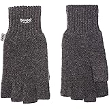 EEM Damen Halbfinger Strickhandschuhe KLARA mit Thinsulate Thermofutter aus Polyester, Strickmaterial aus 100% Wolle