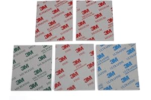 INDIAN STORE 24 3M Soft Pads Lot de 5 tampons de ponçage en éponge Abrasive Ponçage et Polissage Tampons en Mousse de ponçage Humide ou Sec Lavables et réutilisables Grain : Moyen Fin Super Fin Ultra Fin microfin