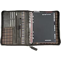 Bind 15503 - Systemplaner Mappe aus split washed Leder in Vintage Optik, braun, ca. 24,5 × 20 × 4 cm, mit A5…