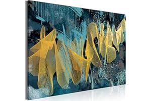 murando Quadro Astratto 120x80 cm 1 pezzo Stampa su tela in TNT XXL Immagini moderni Murale Fotografia Grafica Decorazione da parete Textur blu n-A-1231-b-a