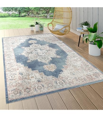 Paco Home Outdoor Teppich - Wetterfest Mit Orient-Muster In Grau-Beige