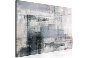 murando Quadro Astratto 120x80 cm 1 pezzo Stampa su tela in TNT XXL Immagini moderni Murale Fotografia Grafica Decorazione da parete beige grigio come dipinto a-A-0752-b-a