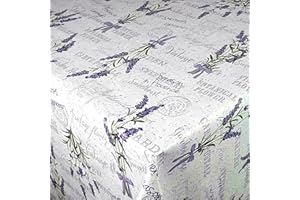 ‎DECOHOMETEXTIL Wachstuch Wachstischdecke Tischdecke Gartentischdecke Größe wählbar Lavendel Provence 140 x 200 cm Eckig abwaschbar