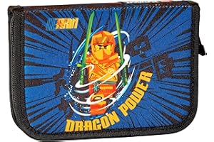 SKANDO BAGS Lego Pencil Box with Contents 20085-2404, Unisex Pencil Cases, Blue, One Size EU