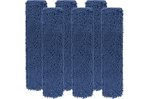 LTWHOME 60cm Chenille Corail Lavable Appartement Tampons de Vadrouille Recharges (Lot de 6)