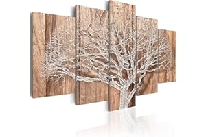 B&D XXL murando Impression sur toile intissee 5 parties tableau tableaux decoration murale photo image artistique photographie graphique arbre