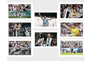 RJR PRINTS Bulk Set of 20 Newcastle United 2022/23 Players Signed 6X4 Inch Photo Prints With Pre Printed Signatures Autograph Gift. Artwork Wall Art