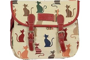 New Signare Tapestry Women Messenger Satchel Bag (Cheeky Cat)