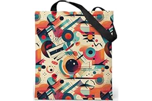 Loxato Tote Bag Aesthetic - Borsa Tela con Cerniera e Tasca Interna Grande 37x42cm - Tote Bag Università - Borsa Tela Donna