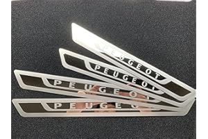 GENETICS Para Peugeot 308 408 508 3008 2008 307 Accesorios Acero Puerta Sill Scuff Plate Puerta Protector Protector Cubierta Trim 4 unids YGAODWQ