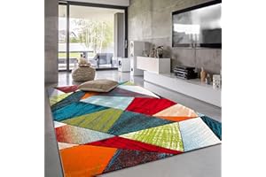 ‎PACO HOME Paco Home Dywan Do Salonu Kr鏒kie W這sie Nowoczesny Geometryczna 3D, Rozmiar:80x150 cm, Kolor:Wielokolorowy 5