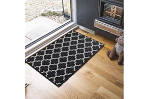 Serdim Rugs Washable Door Mat Kitchen Mats Non Slip Trellis Design Hall Runner- Indoor Door Mat - Hallway-Passage Corridor Doormats - Floor Mat