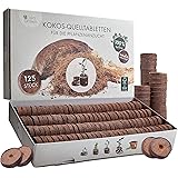 OwnGrown Kokos Quelltabletten mit Nährstoffen: 120 Premium Quelltabs aus Anzuchterde torffrei, ohne Pikieren – Kokoserde gepr