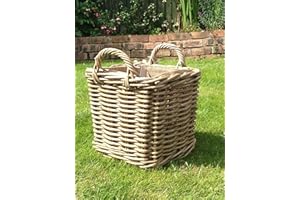 TEP LIMITED Very Strong Excellent Quality Lined Square Log Basket / Storage Basket