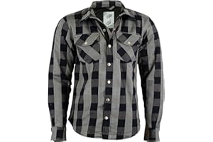 BOSMOTO Lumberjack Jacke für Herren, ROT/GRAU (L, GRAU)