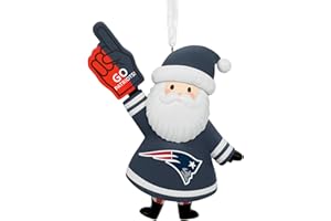 Hallmark NFL New England Patriots Santa Fan Christmas Ornament, Gifts for Sports Fans