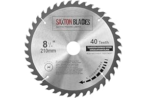 Saxton TCT Circular Wood Saw Blade 210mm x 30mm x 40T for Festool Bosch Makita Dewalt fits 216mm saws