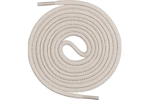 Mount Swiss Lacets ronds, qualite premium 100% coton, indéchirable, ø 3 mm -4 mm, Longeur 45-200 cm