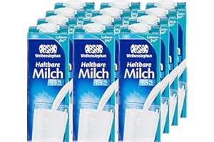 MÜLLER Weihenstephan Haltbare Milch Laktosefrei 1,5% , 12er Pack (12 x 1L)