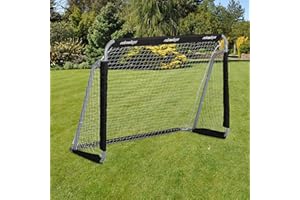 Relaxdays But de football, But de pro pour enfants et adultes, avec un filet, pour le jardin, 110x150x75cm, gris/noir