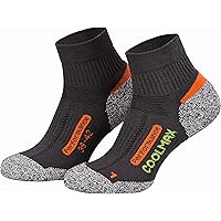Piarini 2 Paar Coolmax Wandersocken Outdoorsocken Funktionssocken kurz - schwarz anthrazit blau petrol - Gr. 35-38 39-42…