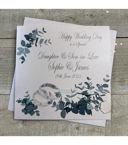 WHITE COTTON CARDS – Handgefertigte Grußkarte „To Son & Daughter-in-Law“ – 16x16 Cm Mit Umschlag