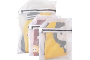 MAGNIFICENT 7 STAR Magnificent Set of 3 Laundry Bag with Zips - Reusable Mesh Laundry Bags for Washing Machine - Durable Washing Bags for Laundry Clothes Underwear Blouses Hosiery Toys Travel Storage Organizer and More