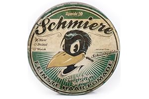 SCHMIERE FEINSTE HAAR-POMADE Rumble59 - Schmiere Pomade Herren - Klassiker mit Orangenduft - 140 ml, starker Halt - wachsbasierte Haar Pomade für dicke und widerspenstige Haare - Hairstyling Made in Germany